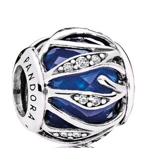 Pandora Nature's Radiance Charm Royal Blue Crystal CZ